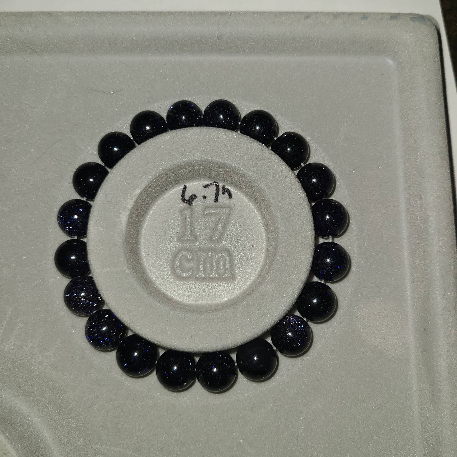 5133 Blue Goldstone 10mm Stretchy Bracelet 16cm 10$